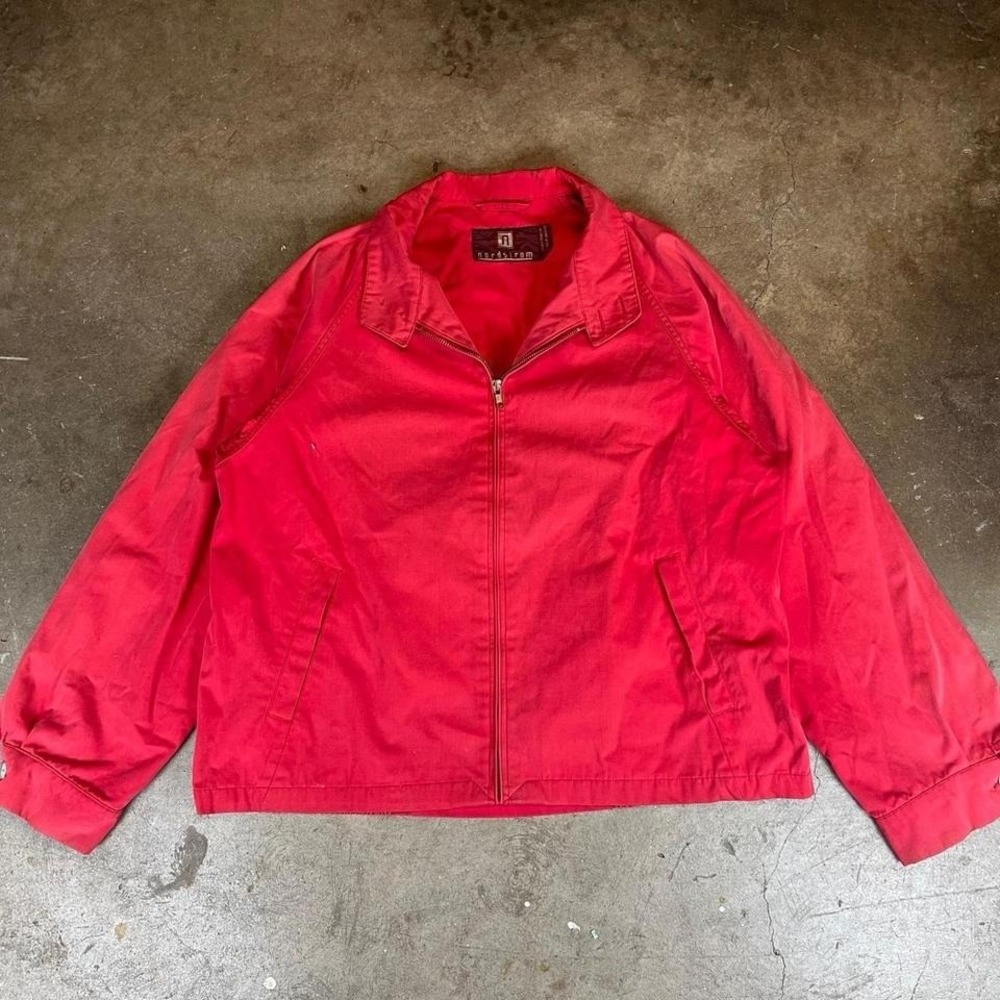 Vintage 90s Nordstrom red bomber jacket Women's Size large